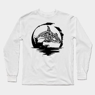 Killer whale, Sunset, Environment, Planet, Ocean Long Sleeve T-Shirt